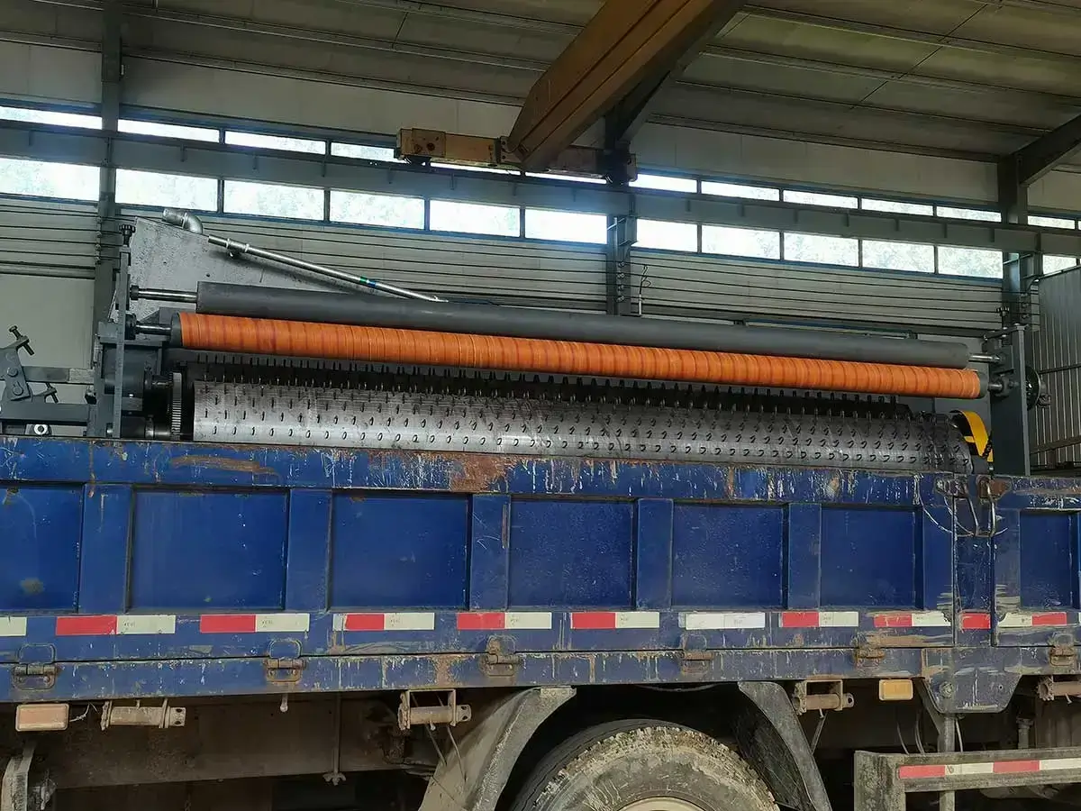 A polyester hexagonal wire mesh machine being dispatched for delivery to a customer in Southeast Asia