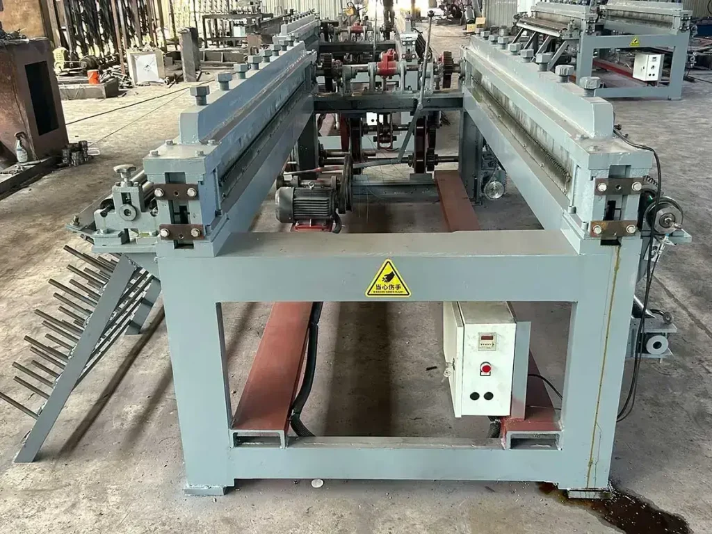 Hexagonal wire mesh machine electrical control panel, side view